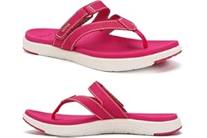 COFACE Tongs Femme Mode Orthopedique Cuir Tissu Confortable Soutien Voûte Plantaire Tongue Legere Yoga Mat été Plage Piscine Flip Flop Douche Antidérapante Caoutchouc Semell