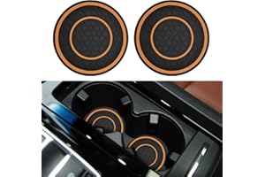 deemars 2PCS Montaña Rusa de la Copa de Coches, Alfombras de la Copa de la Montaña Rusa de Coches de PVC de 2.75 Pulgadas, Accesorios Interiores del Coche Universal (JIE Color)