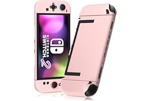 RHOTALL Pink Dockable Case für Nintendo Switch 2 2025, schützendes PC Shell Case, Slim Design Cute Controller Cover mit abnehmbarem Joycon kompatibel mit New Nintendo Switch 2 7.9 Inch, für Mädchen
