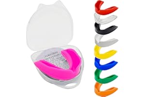 TRYSALAR Mouth Guard Gum Shield – Professional Mouth Guard for Contact Sports, Rugby, Martial Arts, Karate, Rugby, MMA, Boxing, Hockey, Football Flexible for Youth & Adult (Pink)