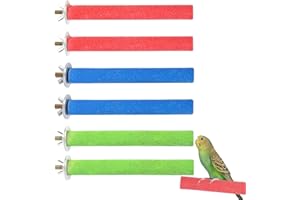 BPTZYLN 6 Pcs Parrot Perch Bird Perches for Cage Budgie Perch,Bird Perch Budgie Perches for Cage Parrot Perches for Cage for Small Medium Birds Parrot Cage Accessories Suitable