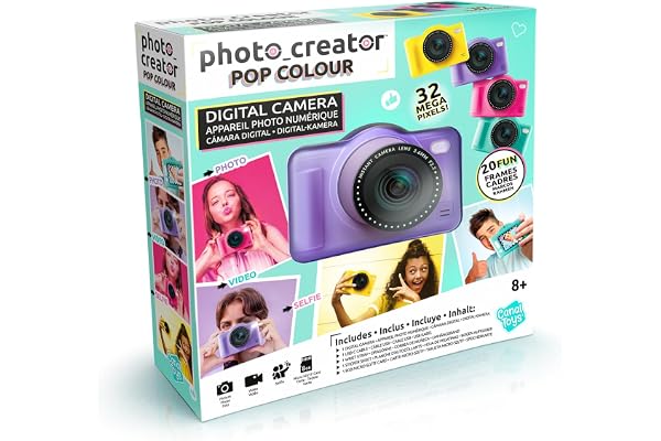 Canal Toys - Photo Creator - Appareil Photo Pop Numérique Violet pour Enfants De 8 Ans Et Plus - Selfie Et Caméra Vidéo avec Filtres Amusants - Idée Cadeau Tendance À Emporter Partout - CLK 041