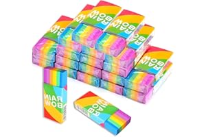 KIKAWORD Eraser 20PCS Soft 2B School Rubbers Erasers for Kids,Multipack Rainbow Erasers for School,Office,Kids,Adults,Handwriting and Drawing,Plastic Rubber Classic Latex Free