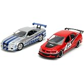 Jada Toys - Fast and Furious Cars (Set of 2) - Mitsubishi Lancer Evolution IX & Brian's Nissan Skyline GT-R (R34) Legacy