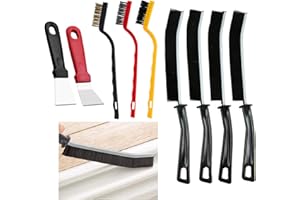 QTKSCEADLNCE 9 Stück Hartborsten Eckenreinigungsbürste, Spaltreinigungsbürste Multifunktionale Fugen- und Eckenreinigungsbürsten für Tiefenreinigung von Fenstern Badezimmern Küchenspülen und Fliesenfugen