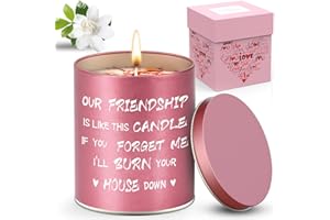 CAREIGN Best Friend Funny Gifts for Women,Christmas Candles Gifts for Women,9oz Soybean Wax Scented Candles,Friendship Present for Friends Her on Christmas Anniversary Birthday