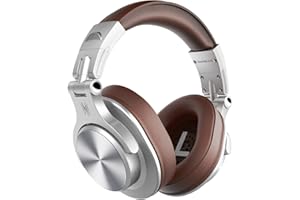 OneOdio A70 Over Ear Bluetooth Headphones, Foldable Wireless and Wired Headset with Microphone, Professional Studio Monitor Mixing Headphones for TV/PC/Phone
