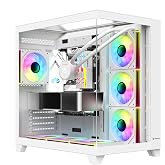 GamePower Warcry TopGlass 850W 4xARGB Temperli Cam ATX Beyaz Gaming (Oyuncu) Kasa
