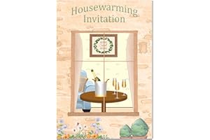 FELICITAS Housewarming Party Invitations - Pack of 16 cards with envelopes - Ready to Write Invitation to New Home – Unique Double-sided Postcard - Blank lines to fill in invites Open house, Parties Drop in