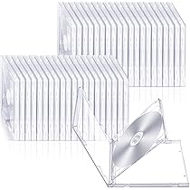 Tellegloww 20 Pack 10.4mm Double Cd Jewel Case Plastic Double 2