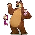 TripodBrothers TV Cartoon Masha and The Bear Wall Sticker Self Adhesive Wall Sticker Kids Room Living Room Multicolor Masha-12 x18 Inch, Bear-18"x26" Inch