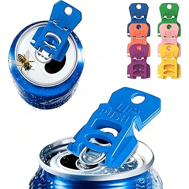 WHYCNJL Dosenverschluss & Öffner Set - 6 Stück Getränkedosen Verschluss Mit Praktischem Öffner