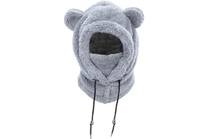 NLAND Gorro Bebé Invierno 3 en 1 Pasamontañas Térmicos Niño Niña 3-8 Años Cálido Bufanda con Capucha Pequeños Sombrero y Bufanda Máscara Set Suave Balaclava
