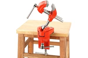 FOLOSAFENAR Etau d'établi pivotant , Mini étau pivotant à 360° , largeur de mâchoire réglable de 70 mm , étau de table pour établi , travail du bois