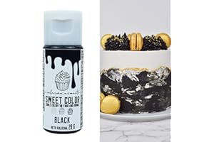MS GOOD MakeSomeSweets BLACK - Coloranti Alimentari Gel Vegano Per Dolci - Colorante Alimentare Nero Liquido per Decorare le Torte, Biscotti, Fondente e Macaron - Senza Olio Di Palma - 28g