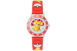 POKÉMON Peers Hardy Pokemon Kids Time Teacher Bracciale in silicone 3D per imparare a dire ora POK9074, rosso, Pokemon, rosso, Pokemon, Rosso, Pokemon