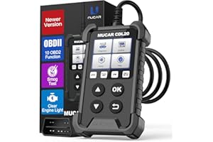 mucar OBD2 Scanner Universal OBD II code reader, CDL20 OBD2/EOBD Car Fault Diagnostic Tool with Full OBD2 Functions,Code Scanner for OBDII Protocol Vehicles Black