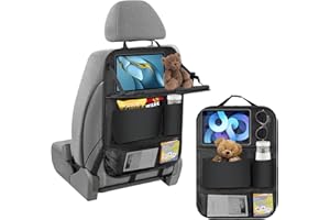 Luziyun Autositz Organizer Sitzschutz Auto RüCkenlehne Auto Organizer Kinder RüCksitz Organizer Multifunktional Wasserdicht Mit Klappbarem Tisch Und Mehreren Aufbewahrungstaschen