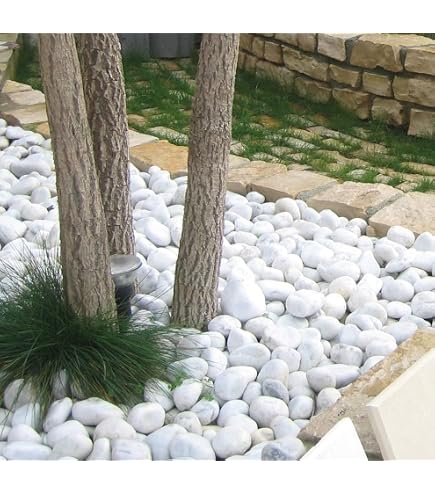 CIOTTOLI DI MARMO VALLE D'ITRIA Sassi Giardino Vasi - 4 Sacchi Da 25 KG Varie Misure