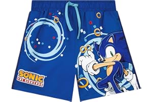 Sonic The Hedgehog Bañador Niño, Bañador Natacion Niño, Shorts De Baño Sonic, Bañadores Boxer para Playa Y Natación Niños