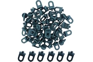 RNBEVANSANNE 55 Pieces Greenhouse Twist Clips, Plastic Greenhouse Shading Fixing Clips for Garden Hanging Basket Plants Pot, Plastic Greenhouse Clips for Aluminium Greenhouse Insulation Netting Shading (55 PCS)