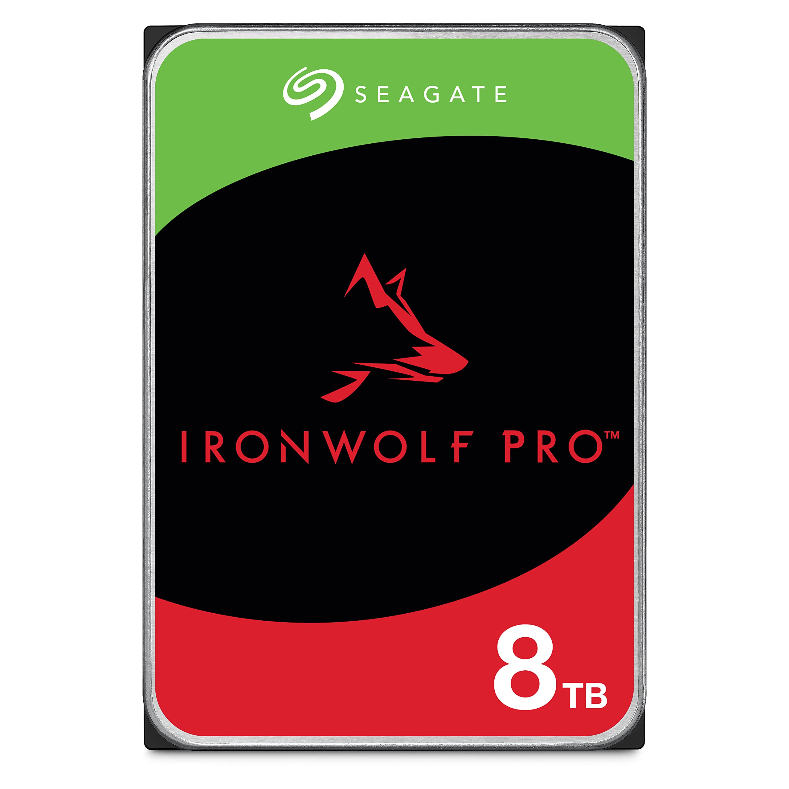Seagate IronWolf Pro, 8 TB, Enterprise NAS Internal HDD â€“CMR 3.5 Inch, SATA 6 Gb/s, 7,200 RPM, 256 MB Cache for RAID Network Attached Storage (ST8000NT001)