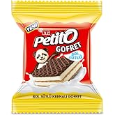 Eti Petito Bol S&uuml;tl&uuml; Kremalı Sade Kakaolu Gofret 26 g x 24 Adet