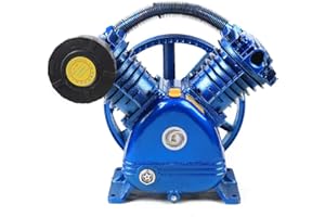 CHERIKIU 5,5HP Kompressor Aggregat mit Schalldämpfer, 2 Zylinder 115 PSI V-Typ Kompressor Luftkompressor-Pumpenkopf Kompressoraggregat Druckluftkompressor, 600L/min Luftkompressor-Kopf V-0.6/8