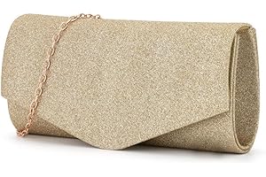 COPBOPWN Women's Clutches Evening Bag Clutch for Women Glitter Envelope Handbag with Detachable Chain Strap Clutch Bags Elegant Cross Body Shoulder Bags for Women Bridal Prom Party Wedding