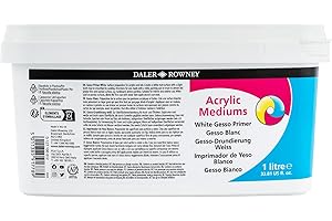 DALER ROWNEY Daler-Rowney System3 1L Gesso Primer for Acrylic, Ideal for Professional Artists & Students
