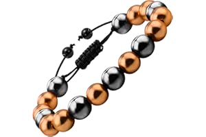 PEALICIOUS Copper Bracelet for Men, Copper Magnetic Bracelet with 3500 Gauss Magnet Beads as Christmas Gifts, Cooper Bracelet Pulsera De Cobre Para Mujer for Parents Anniversary Birthday Gift