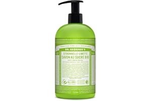 Dr. Bronner's Sugar Soap Sapone Liquido Mani, Lemongrass & Lime, Legno di Sandalo, 0.480 Kg
