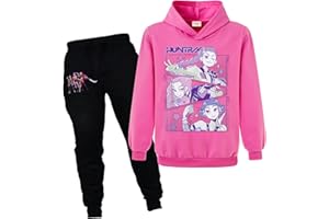 Minhuaha Girls Cartoon Hoodie Set Hooded&Pant Pullover Casual Long Sleeve Suit
