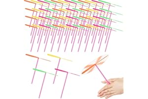 TOYANDONA 50pcs Plastic Flying Dragonfly Hand Rub Plastic Propeller Toys Copter Dragonfly Toy Flying Helicopter Toys