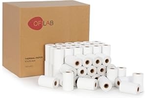 OFILAB - 160 Rollos de Papel Térmico 57x35mm para Tickets. TPV, Impresora Térmica, Datáfono, Caja Registradora. Sin Bisfenol A.