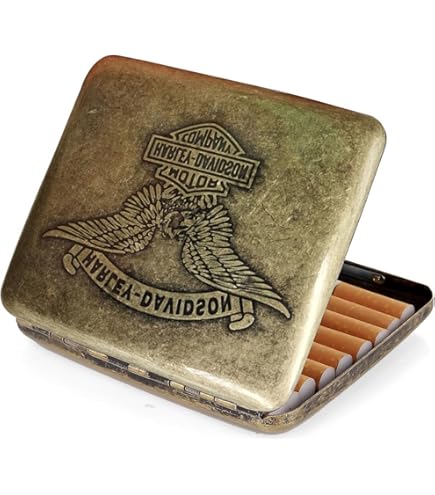 Retro Metal Cigarette Case/Box Pocket Holder for 16pcs 85mm