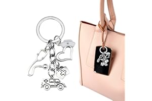 FAMIDIQGO Breloczek do kluczy dla pielęgniarki z grawerunkiem, najlepsza przyjaciółka, serce, najlepsza przyjaciółka, prezent