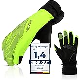 HIKENTURE Winter Gloves, Waterproof Cycling Gloves, Winter, Men, Women, Windproof Ski Gloves, Cycling Gloves with Cross Count