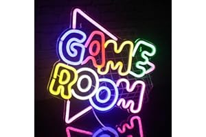 SIGNSHIP Game Room Neon Light LED, Enseigne au néon Cool alimentée par USB Art Décoration Murale pour Salle de Jeux Salon Bar faire la fête Garçons Cadeau