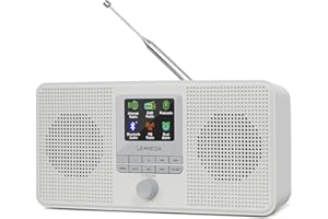LEMEGA Radio Internet Stereo WIFI IR4S,Radio Digitale DAB Portatile,Spotify e Podcast,DAB+,FM, Bluetooth,Doppia Sveglia,60 Stazioni Preimpostate,Uscita Cuffie,Telecomando Tramite APP Oktiv (Grigio Pietra)