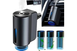 TOWONSHY AI Profumatore Auto Diffusore con 3 fragranze (Colognee/Chanell/Hiltonn), Elettrico Fragranze Deodorante, Nebulizzatore ad Ultrasuoni, 3 Modalità, ON/Off Automatico, Batteria Integrata CFK-3Z