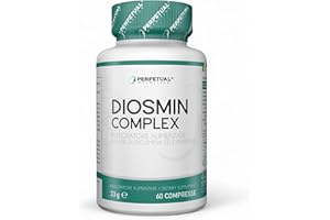 PERPETUAL NUTRITION Diosmina ed Esperidina, Integratore Microcircolo e Circolazione Gambe, 60 compresse. UTILE in caso di Vene Varicose, Gambe Gonfie e Capillari Rotti. Con Vitamina C, Rusco e Ippocastano.