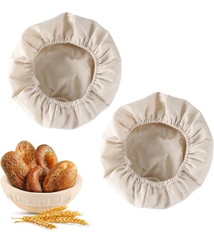 Oruola 4-Piece Bread Proofing Basket Liners - Natural Cotton Linen Covers For Round & Oval Bannetons (10 Inch) - View #7