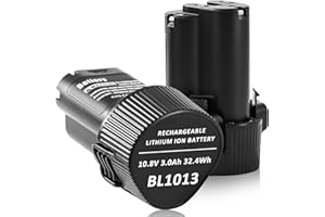 [2 Piezas] Powayup 10.8V 3,0Ah Batería de Repuesto para Makita Batería 10.8V BL1013 BL1014 195332-9 194550-6 DF330D LCT203W