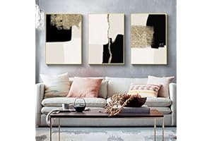 JNAOZI Tableau abstrait en ligne géométrique, poster d'art botanique abstrait, décoration intérieure, sans cadre (50 x 70 cm x 3, images-3)