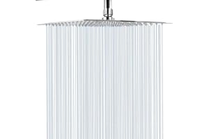 Rainfall Shower Head, NEWRAIN Rain Fixed Waterfall Shower Heads, 10 Inch Stainless Steel Large Showerhead,High Pressure Square Shower Heads Chrome Finish
