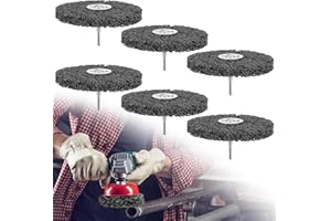 GOMETY 6 Stück CSD Scheibe, 100 mm Schwarz Radnabenschleifer, Reinigungsscheibe,Schleifscheibe,Grobschleifscheibe,für Winkelschleifer von Farbe, Rostschweißnähten, Oxidation Reinigen & Entfernen