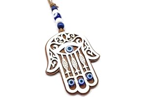 MYSTIC JEWELS - Ciondolo a Mano di Fatima con Occhio Turco, per Evitare Gli Occhi sgradevoli in casa