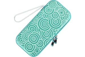 PALPOW Switch Tasche Kompatibel mit Nintendo Switch/OLED/Lite, Tragbar Switch case Tragetasche mit 10-Spiele-Karten Slots & Accessoires - Türkis