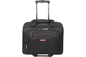 AMERICAN TOURISTER American Tour Minister w pracy - 15,6 cala torba laptopa z rolkami, 44 cm, 22 L, czarny/pomarańczowy (czarny/pomarańczowy)